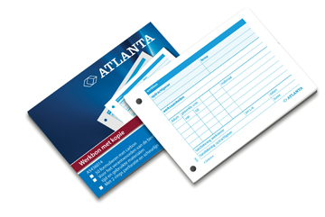 Werkbon Atlanta nederlandstalig 14,8x21cm A5 2-voud 1vel carbon 50sets