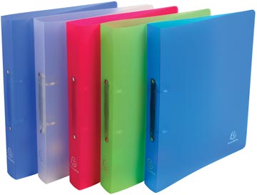 Ringmap Exacompta Chromaline PP A4 maxi 2 ringen 30mm rug 40mm transparant assorti