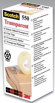 Plakband Scotch 550 19mmx33m extra sterk voor kleine afroller