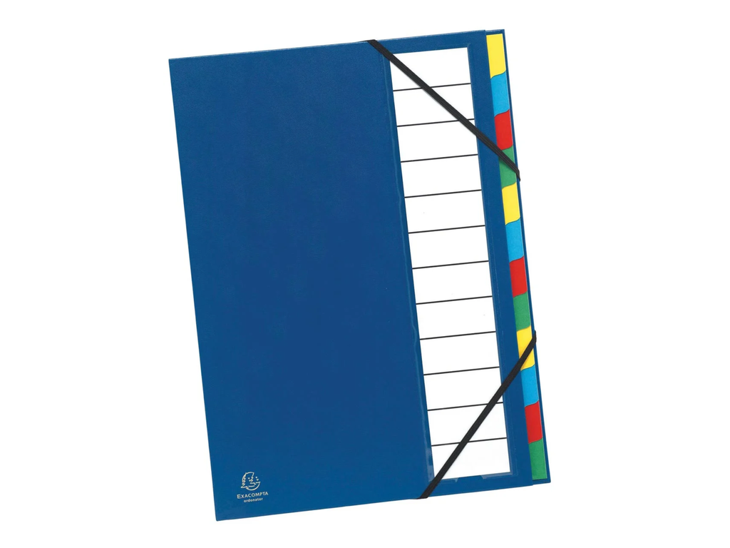 Sorteermap Exacompta Harmonika Ordonator karton A4 12-vaks blauw
