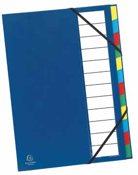 Sorteermap Exacompta Harmonika Ordonator karton A4 12-vaks blauw