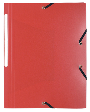 Elastomap 3 kleppen Exacompta PP A4 rood