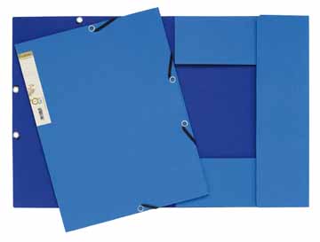 Elastomap Exacompta Forever karton met 3 kleppen A4 380g blauw