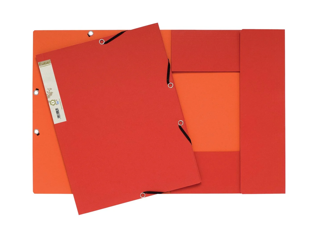Elastomap Exacompta Forever karton met 3 kleppen A4 380g rood