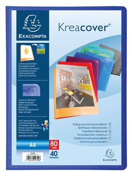 Personaliseerbaar showalbum Exacompta Kreacover PP A4 40 tassen assorti
