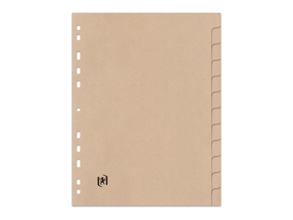 Tabbladen Elba Touareg karton A4 280g 12 tabs 11-gaats natuur