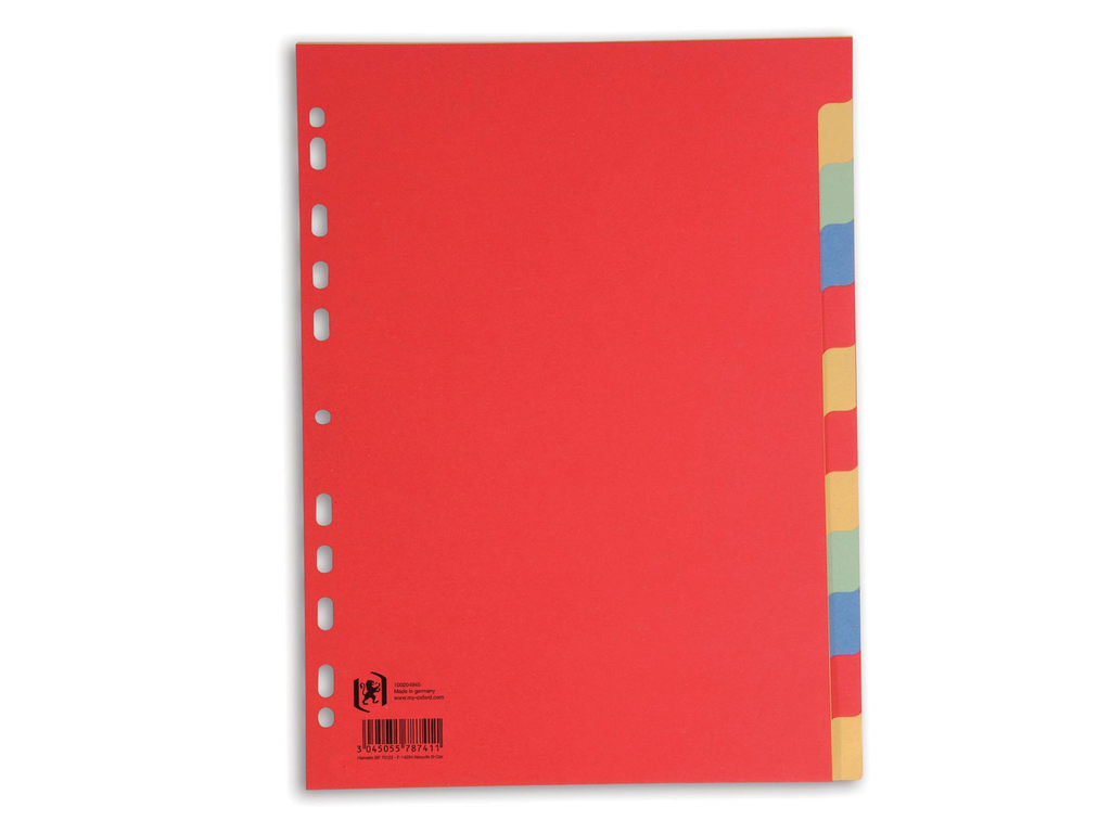 Tabbladen Elba karton A4 160g 12 tabs 11-gaats assorti