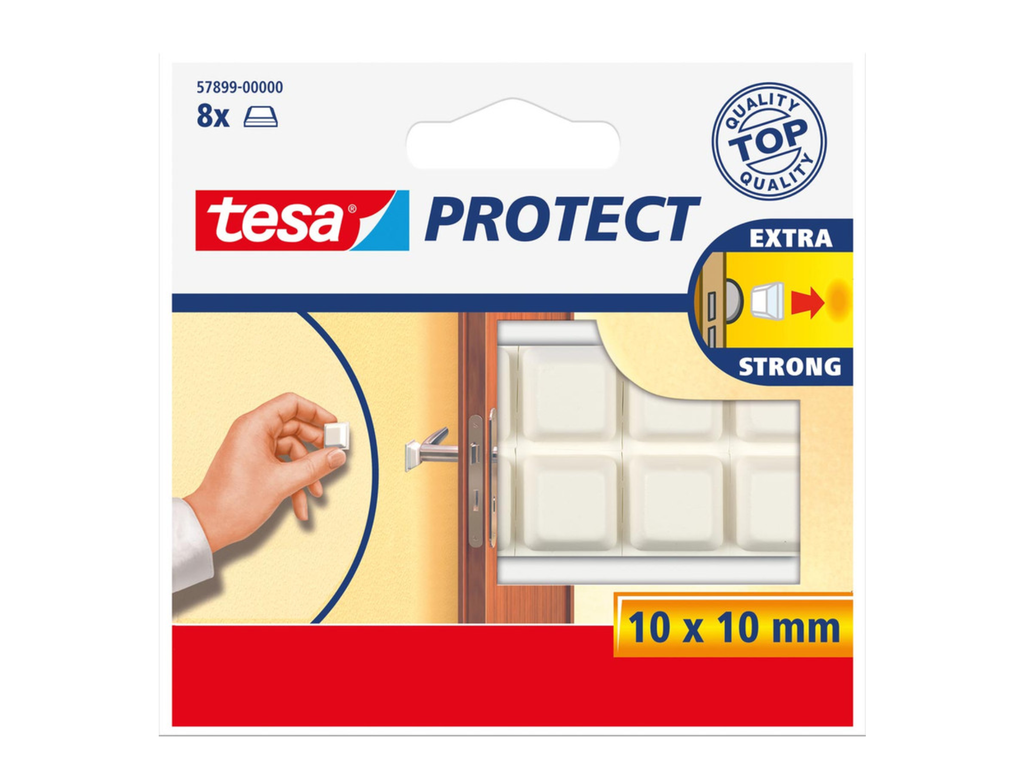 Beschermblokjes Tesa 10x10mm wit (8)