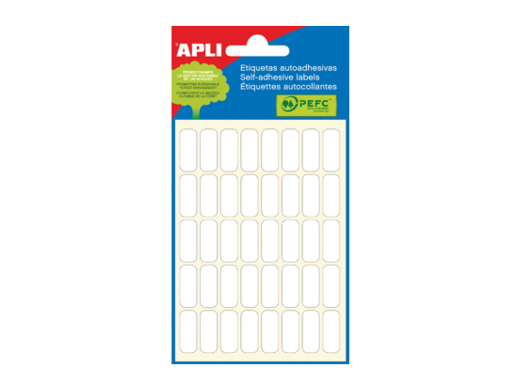 Etiketten Apli 8x20mm wit (240)