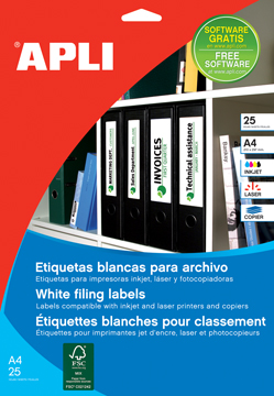 Etiketten Apli ronde hoeken 04 etik/bl 190x61mm (25)