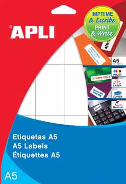 Etiketten Apli A5 6 etik/bl 49x100mm (15)