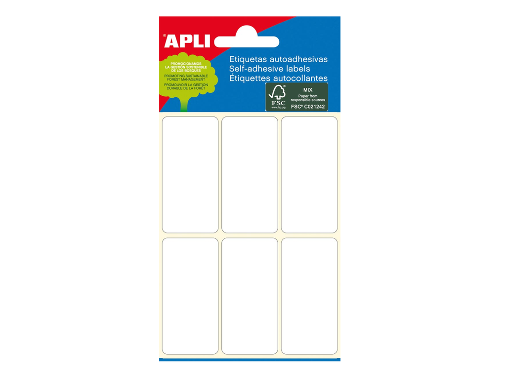 Etiketten Apli 26x54mm wit (36)