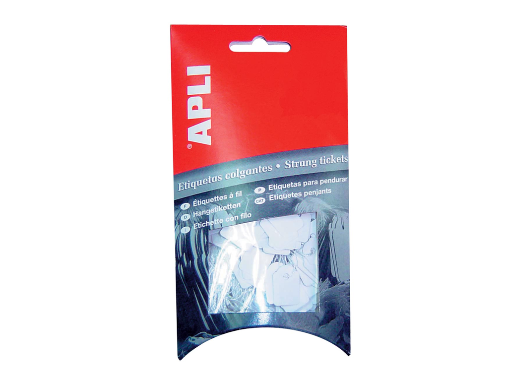 Draadetiketten Apli 9x24mm wit (200)