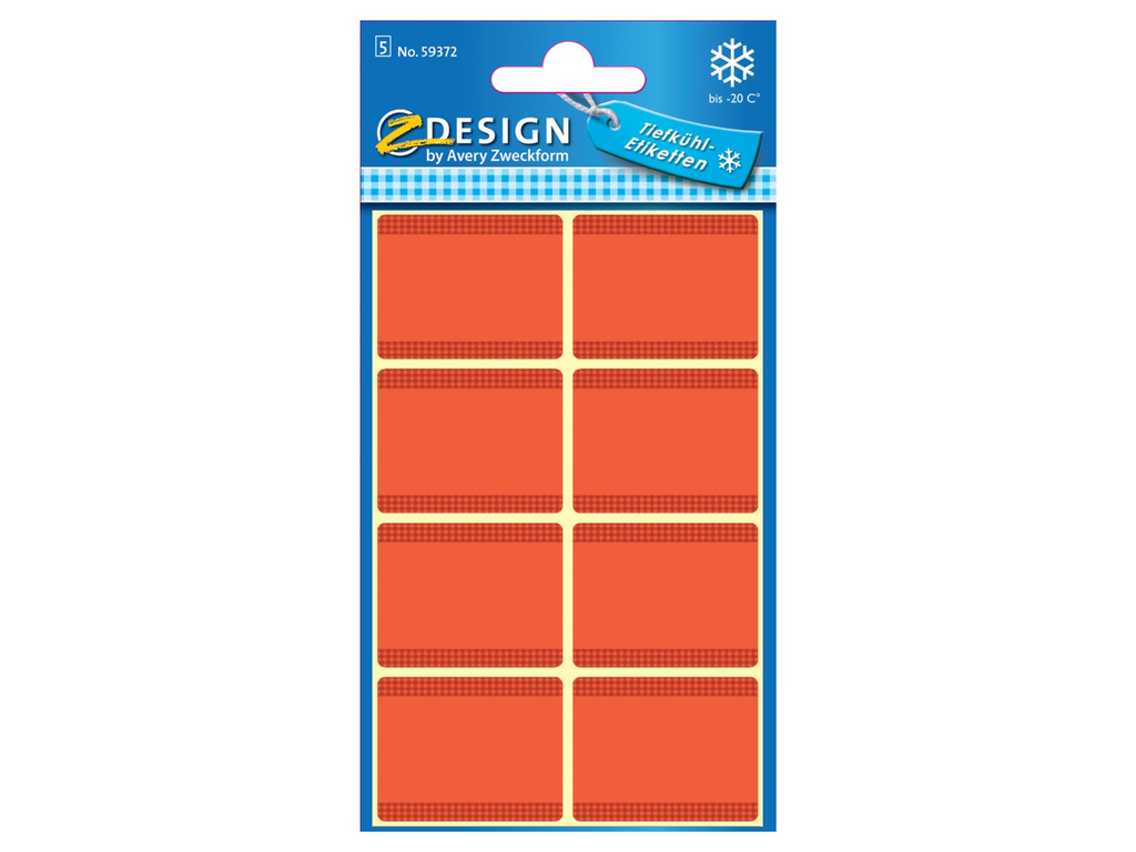 Etiketten Avery Z-design Home 36x28mm voor diepvries rood (40)