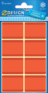 Etiketten Avery Z-design Home 36x28mm voor diepvries rood (40)