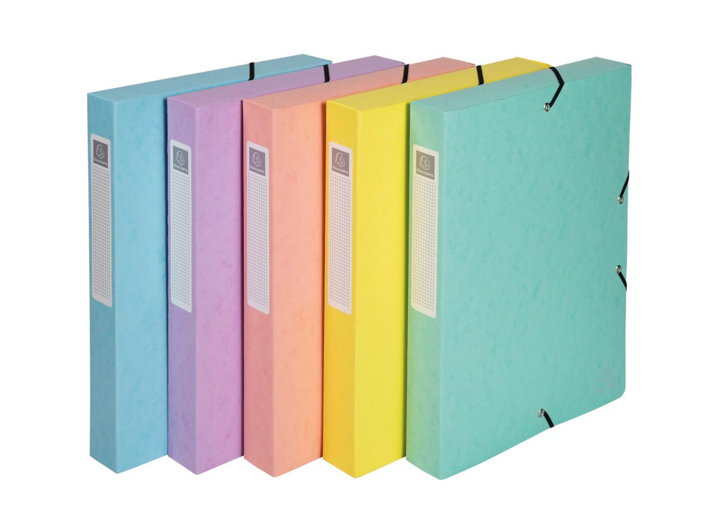 Elastobox Exacompta Aquarel karton A4 maxi rug 40mm assorti