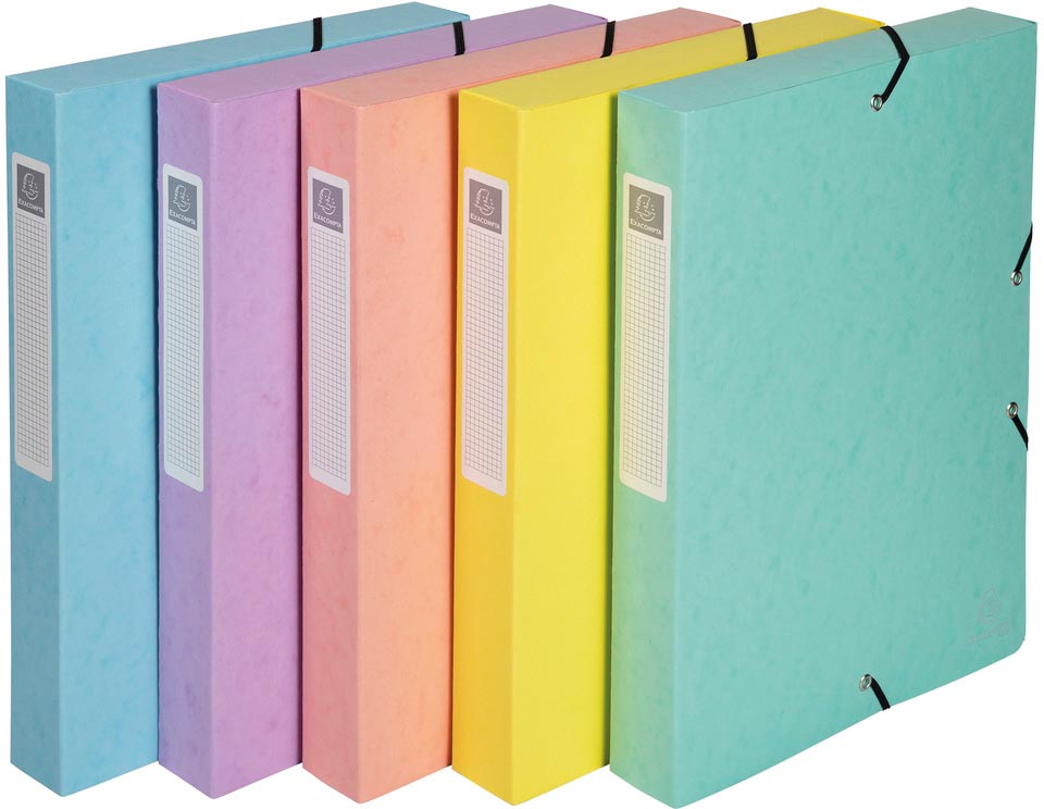 Elastobox Exacompta Aquarel karton A4 maxi rug 40mm assorti