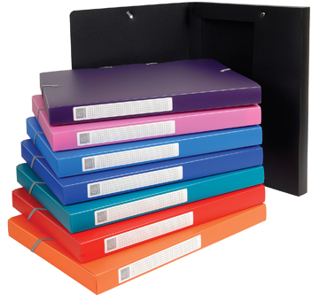 Elastobox Exacompta Kreacover PP A4 rug 25mm assorti