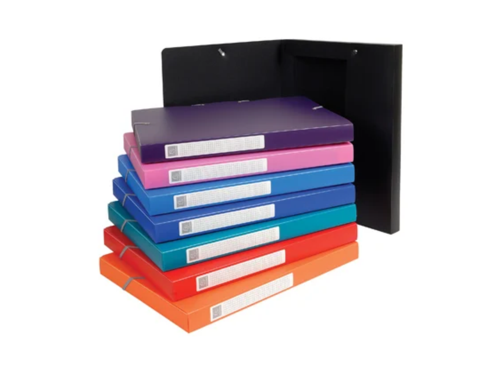 Elastobox Exacompta Kreacover PP A4 rug 25mm assorti