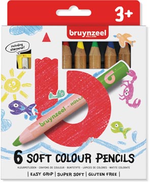 Kleurpotlood Bruynzeel Soft assorti (6)