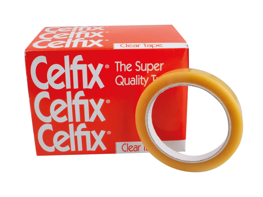 Plakband Celfix Cellulose 12mmx66m voor grote afroller