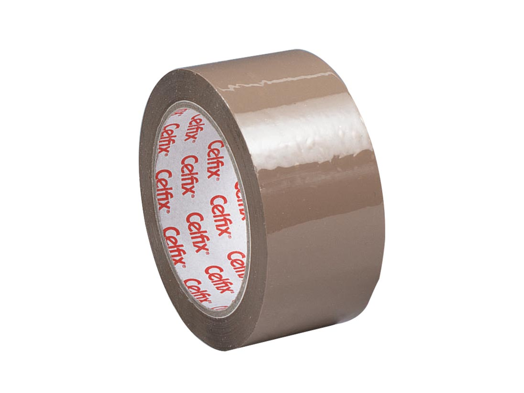 Verpakkingstape Celfix PVC 50mmx66m havana