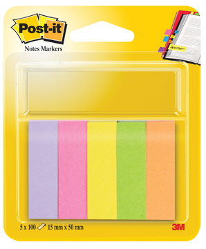 Markeerstroken Post-It 15x50mm assorti (5)