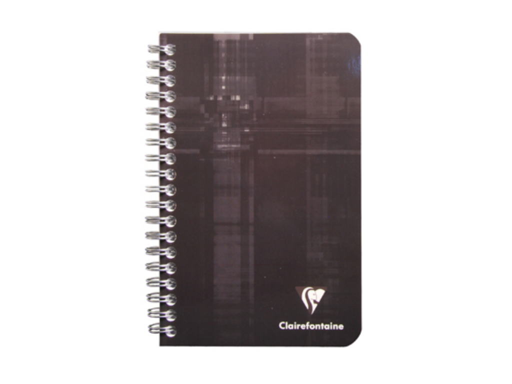 Spiraalschrift Clairefontaine Metric karton 11x17cm 100blz zonder kantlijn geruit 5mm assorti