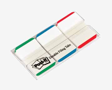 Index Post-It Strong 25,4x38mm groen, blauw en rood (3)