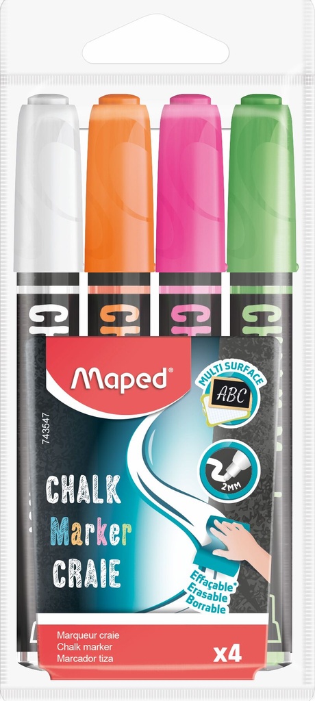 Krijtmarker Maped assorti fun etui (4)