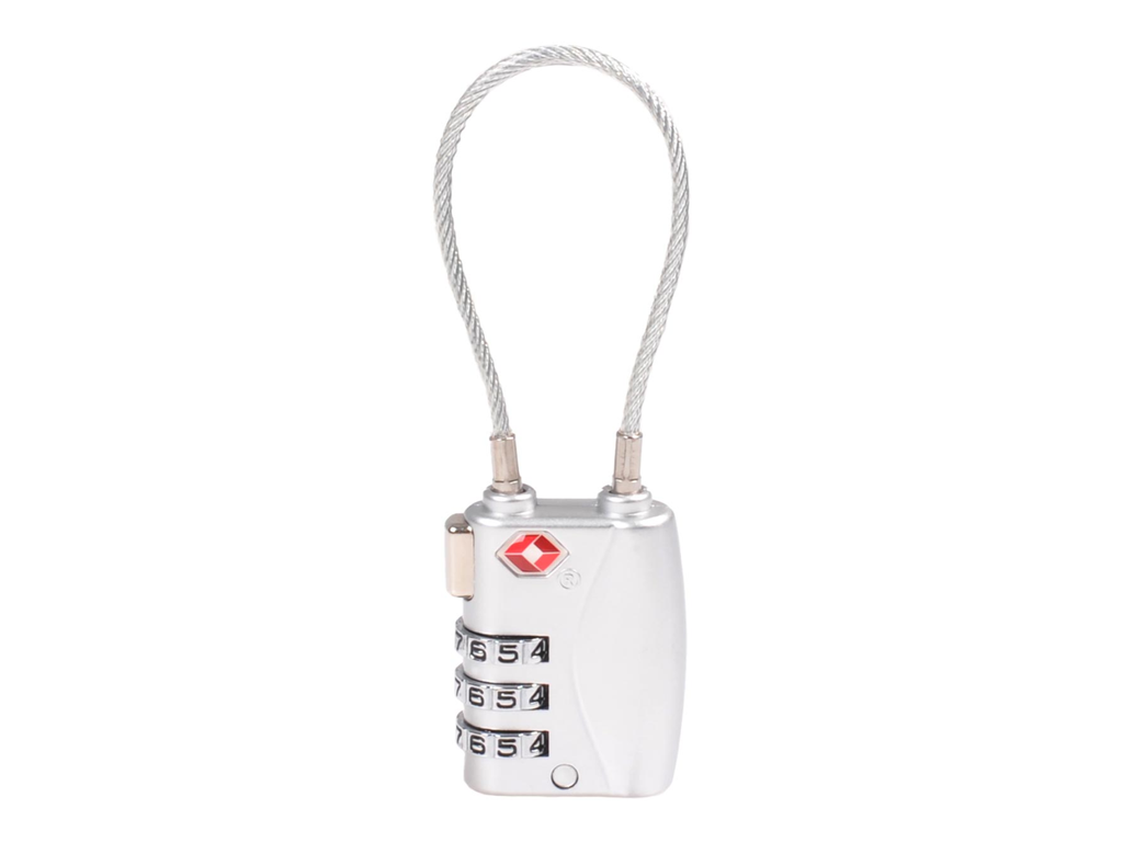 Hangslot met kabel Pavo TSA 3 cijfers 50mm