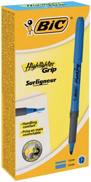 Markeerstift Bic Highlighter Grip blauw (12)