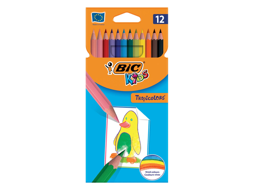 Kleurpotlood Bic Kids Tropicolors assorti (12)