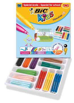 Viltstift Bic kids visacolor XL classpack assorti (96)