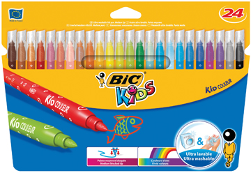 Viltstift Bic kids couleur medium assorti (24)