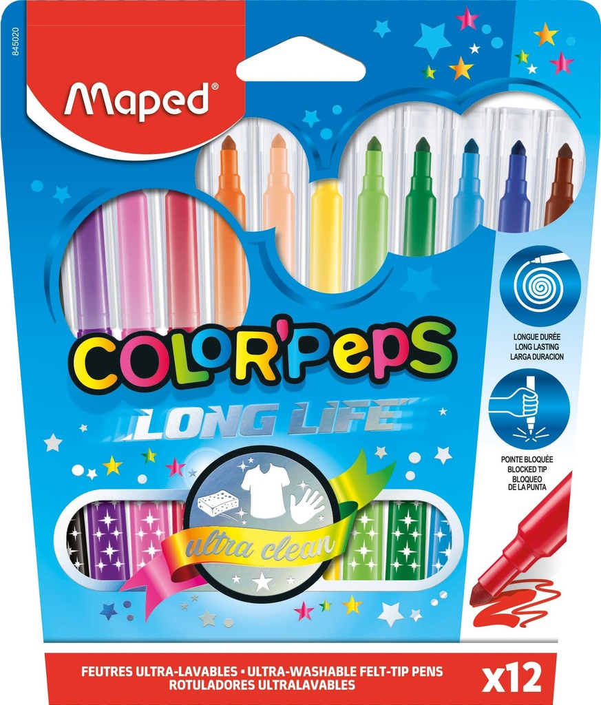Viltstift Maped Color'Peps assorti (12)
