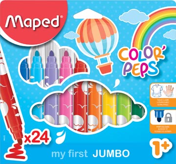 Viltstift Maped Color'Peps Jumbo Early Age assorti (24)