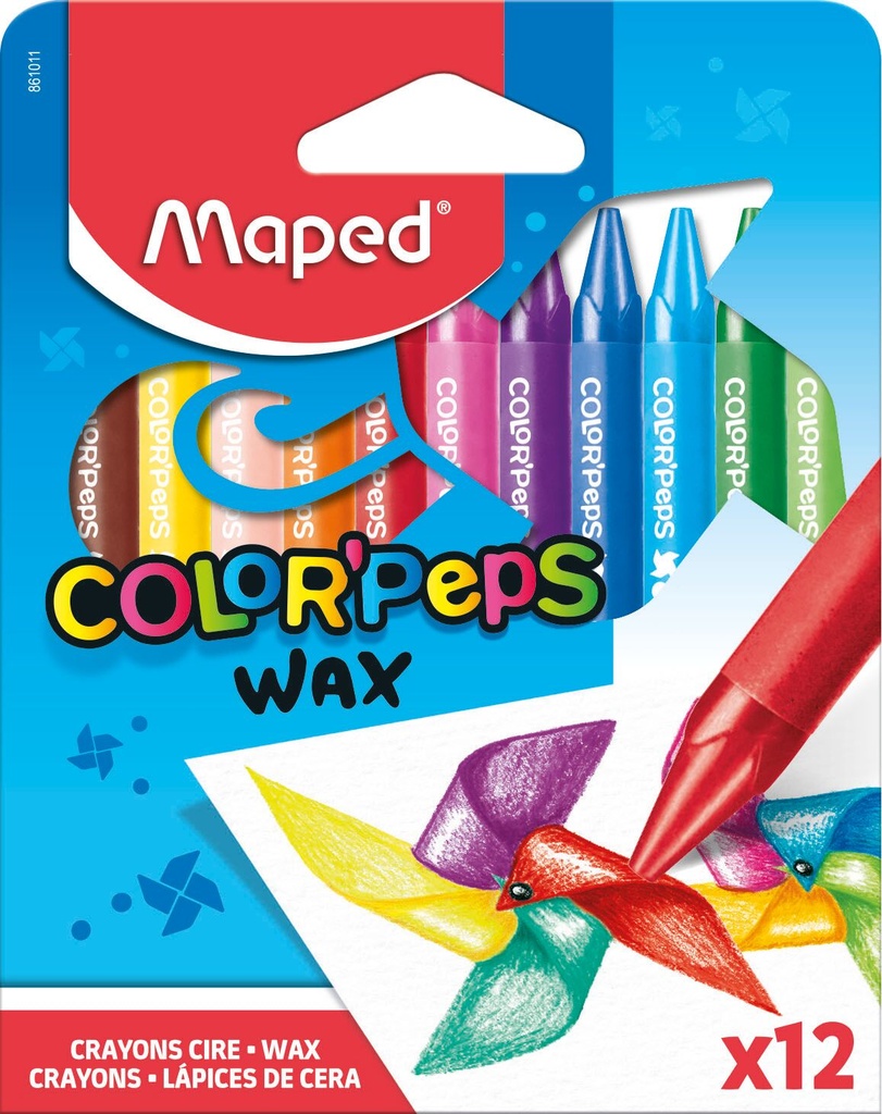 Waskrijt Maped Color'Peps assorti (12)