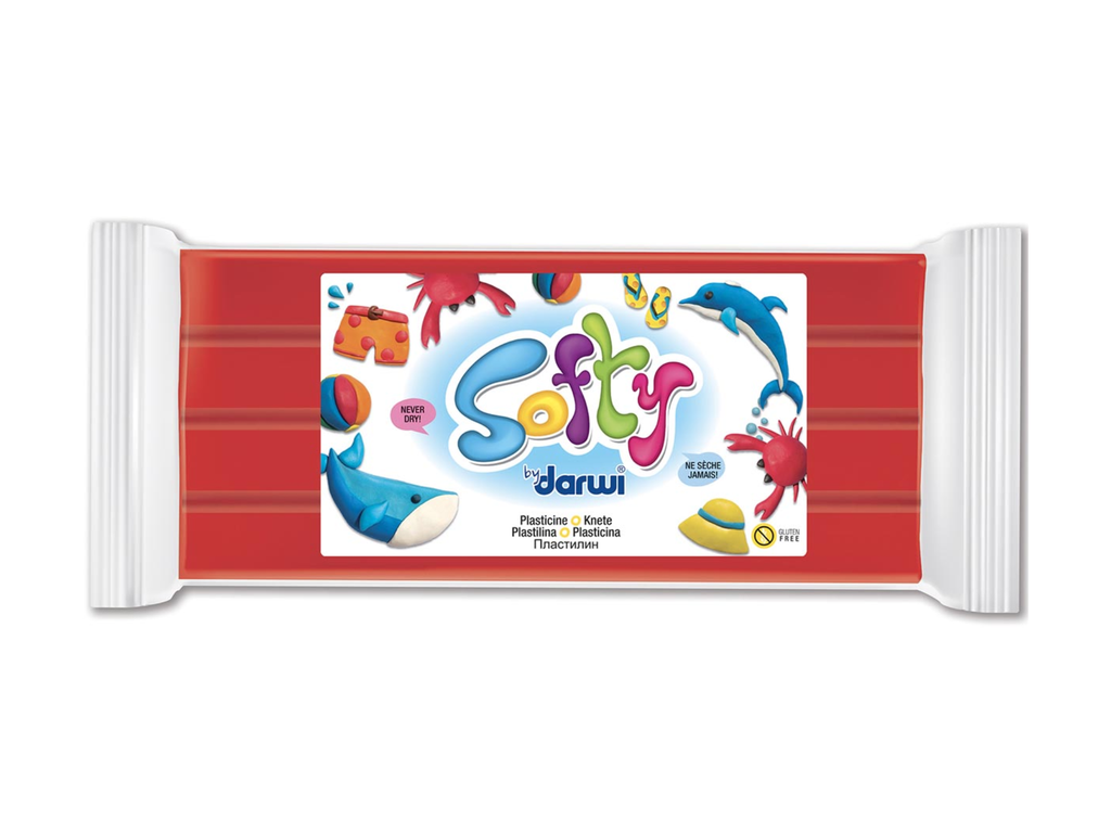 Boetseerklei Darwi softy 500gr rood