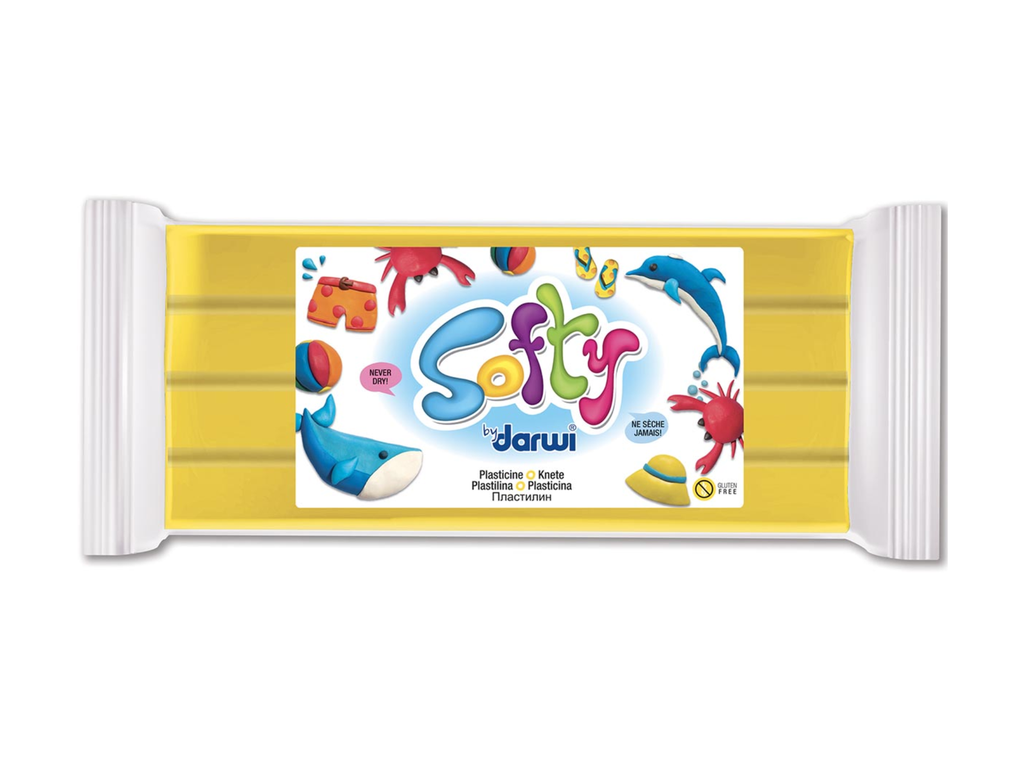 Boetseerklei Darwi softy 500gr geel