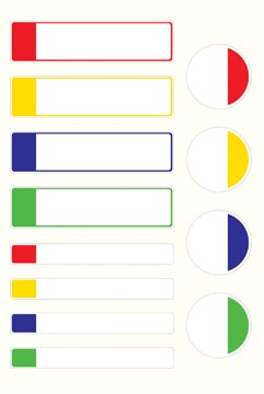 Etiketten Avery zelflaminerend assorti formaten en standaard kleuren (24)