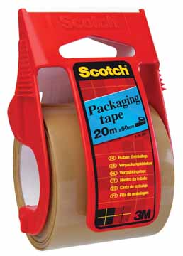 Verpakkingstape op dispenser Scotch 50mmx20m havana