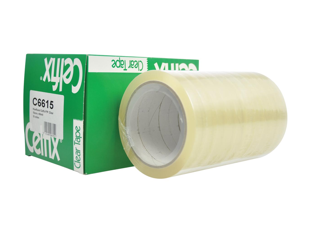 Plakband Celfix PP 15mmx66m voor grote afroller