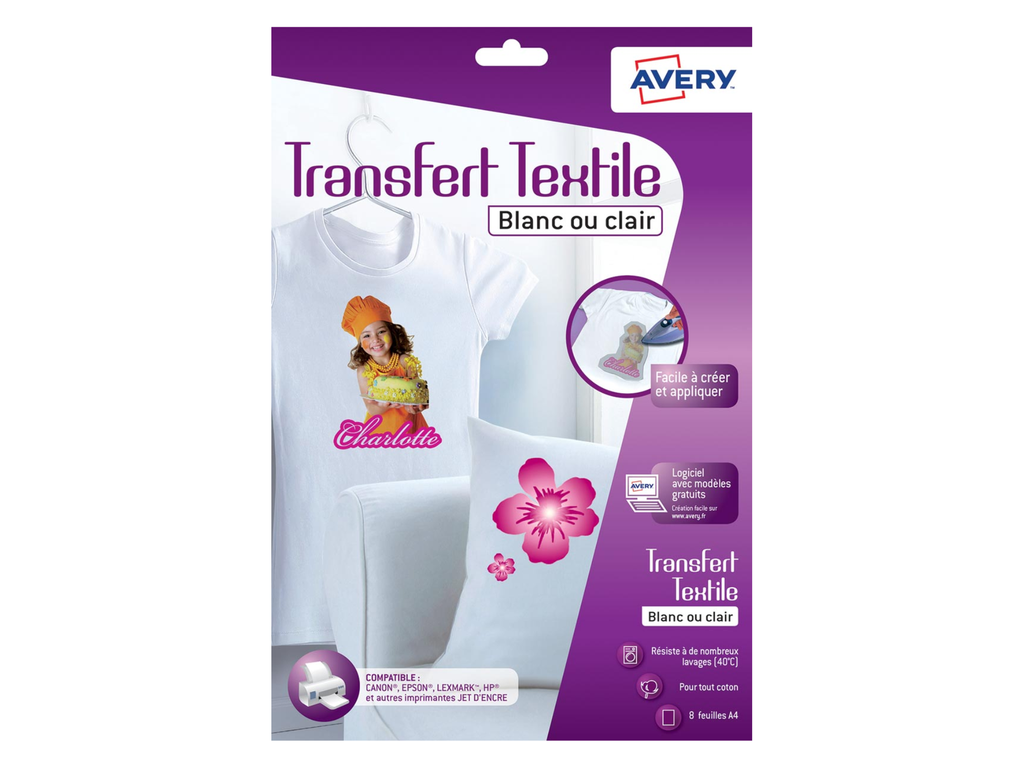 Transferpapier Avery Textiel A4 (8)