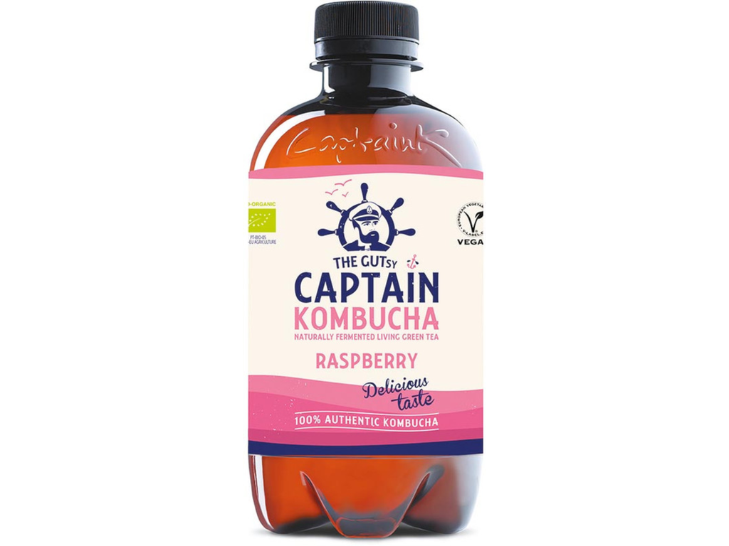 Frisdrank The Gusty Captain Kombucha Raspberry PET 40cl (12)