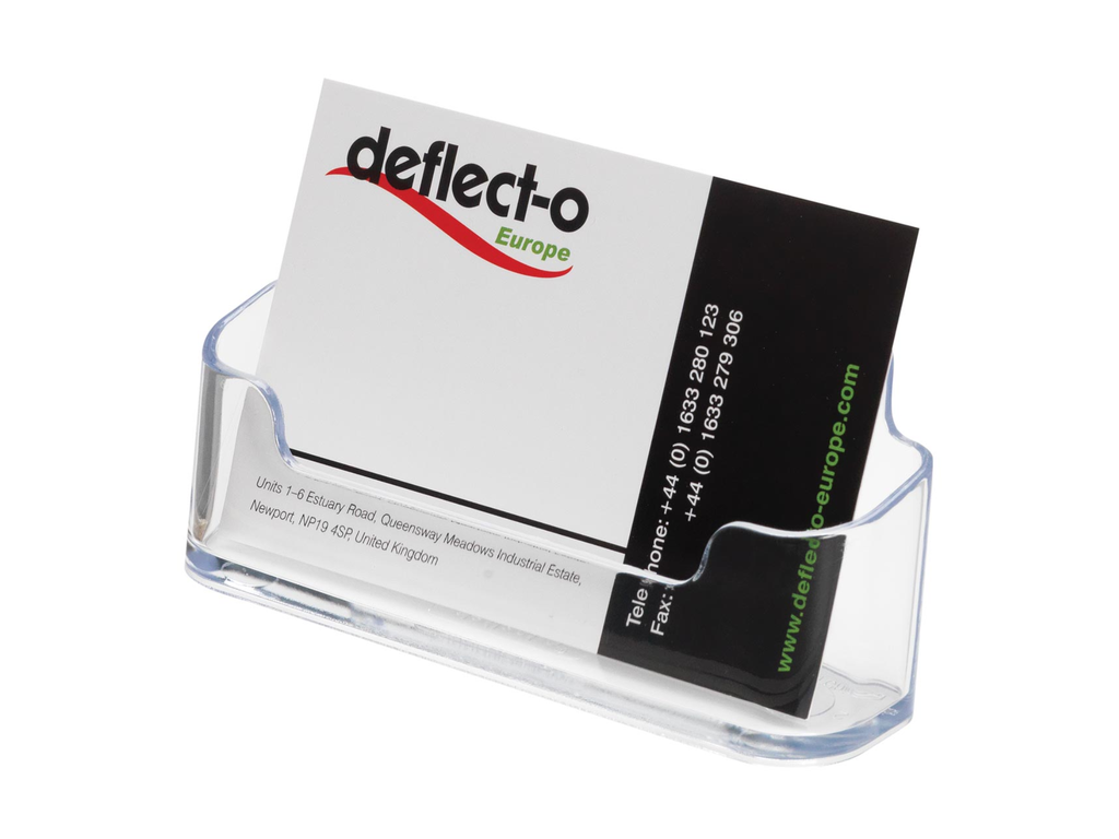 Visitekaarthouder Deflecto 1 vak transparant