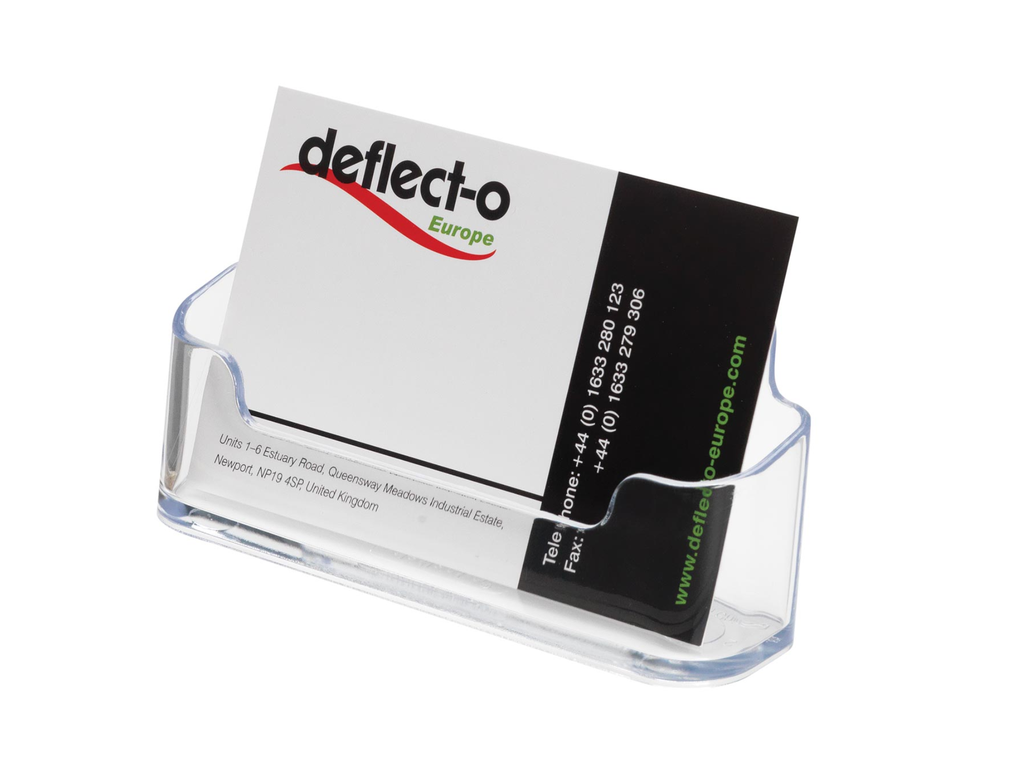 Visitekaarthouder Deflecto 1 vak transparant