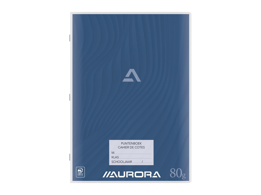 Puntenboek Aurora 16,5x21cm 65blz geniet en voorgedrukt