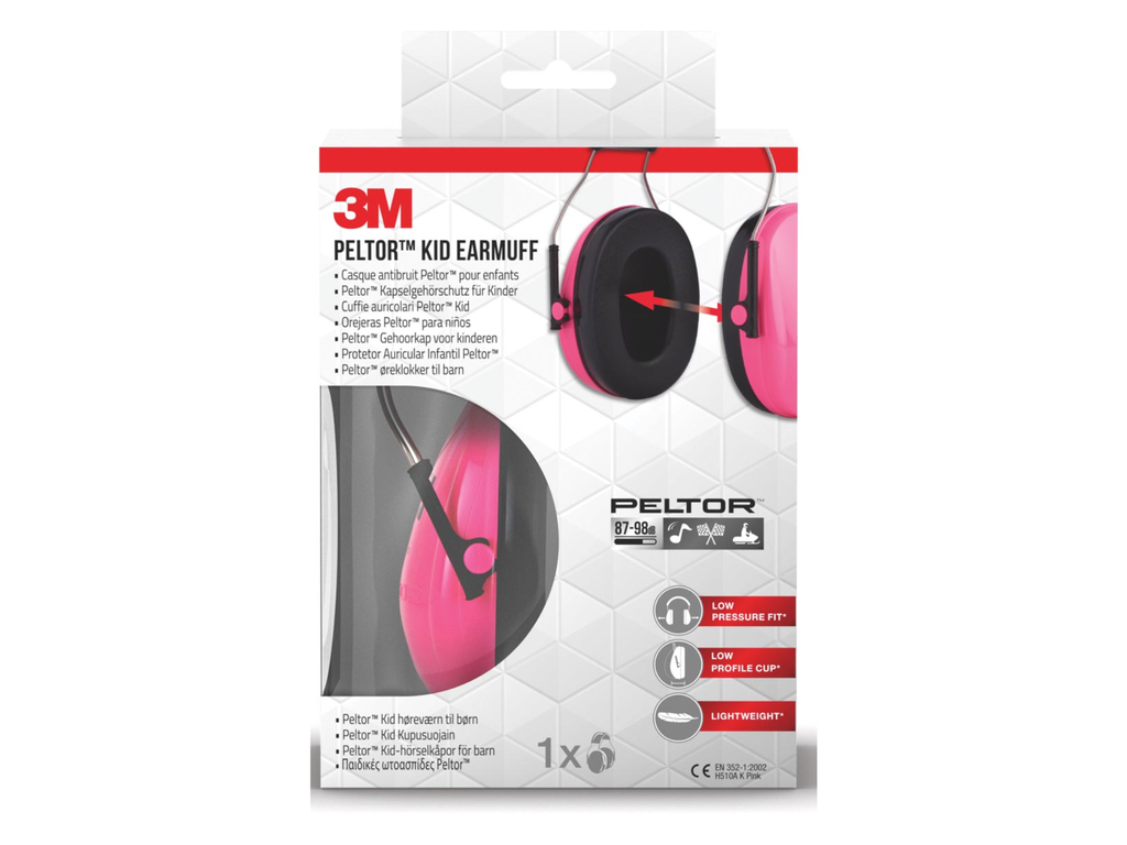 Gehoorkap 3M Peltor Kid roze