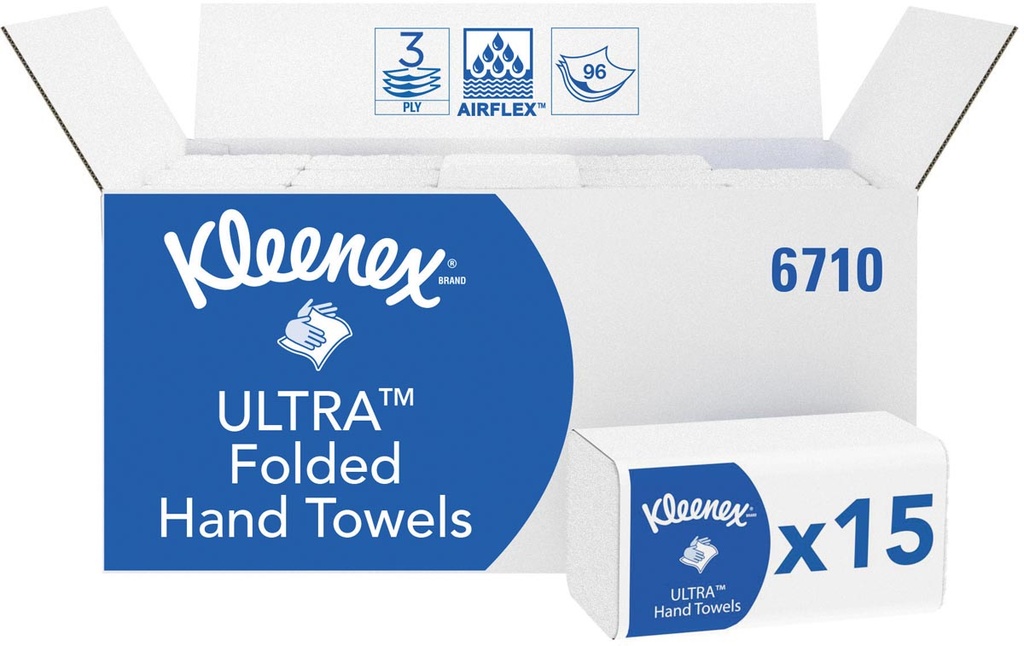 Handdoeken Kleenex Ultra Super Soft Z-vouw 3-laags 96vel (15)